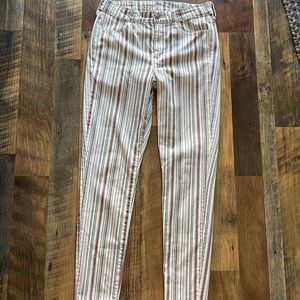American Eagle Hi Rise Jegging Striped Skinny Next Level Stretch  Sz 10
